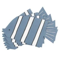 Maisons Du Monde Serviettes En Papier Imprimé Poisson Bleu (x20) - Lot De 2