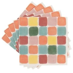 Maisons Du Monde Serviettes En Papier Motifs Graphiques Multicolores (x20) - Lot De 2