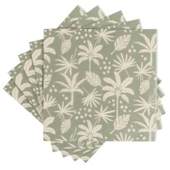 Maisons Du Monde Serviettes En Papier Vert Motif Végétal (x20) - Lot De 2