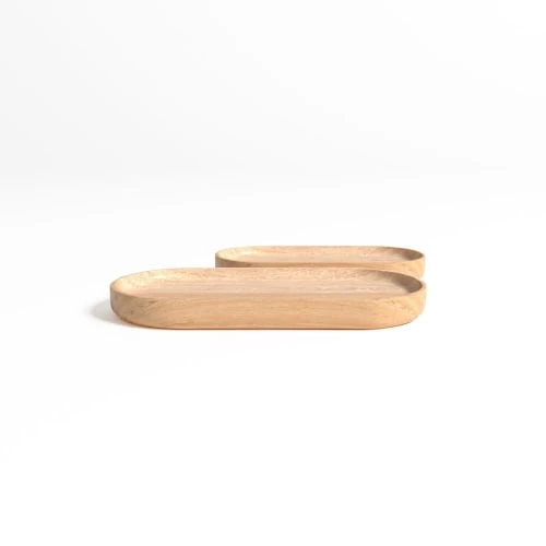 Potiron Paris Set De 2 Plateaux En Bois D'acacia Naturel – Image 3