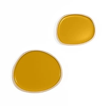 Potiron Paris Set De 2 Plateaux, En Bois Et Peinture Céramique Jaune – Image 6