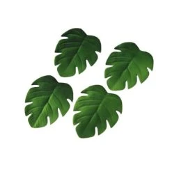 Wadiga Set De 4 Dessous De Verres Feuilles Tropicales Vertes
