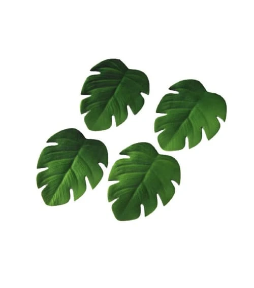 Wadiga Set De 4 Dessous De Verres Feuilles Tropicales Vertes
