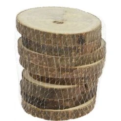 Wadiga Set De 8 Dessous De Verres Ronds En Bois - 8cm