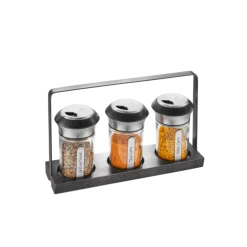 GEFU Set De Saupoudreuses En Acier Inoxydable Noir