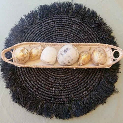 My Bliss Home Set De Table En Raphia Noir D50 Cm – Image 2