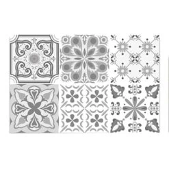 STC Sous Plat En Verre Trempé Motifs Carreaux De Céramique 30x20cm