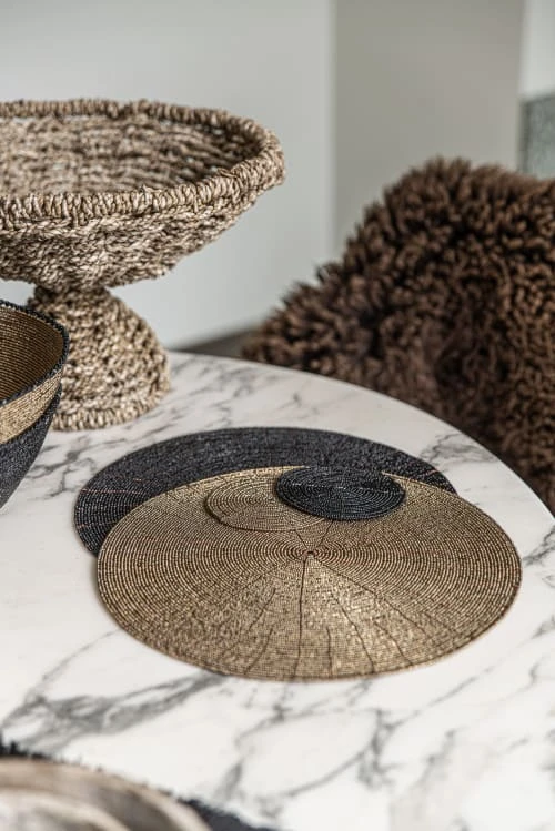 Bazar Bizar Sous-verres En Perles Noires – Image 4